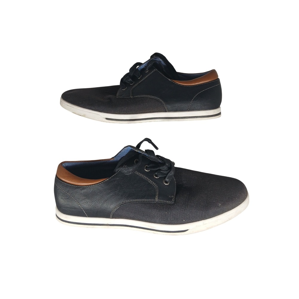 Bruno Marc Mens Rivera 01 Black Leather Lace Up‎ Casual Shoes Size 8.5